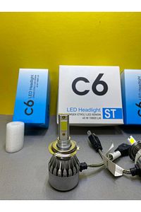 C6 BEYAZ H7 ŞİMŞEK ETKİLİ LED XENON 10800 LÜMEN SOĞUTUCU FANLI ürün fotoğrafı