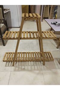 Marangozdede Saksı Standı 3 Katlı Saksılık Çiçeklik Dekoratif Saksı Standı, Sks10 ürün fotoğrafı