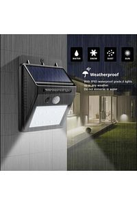 Işık Sensörlü Güneş Enerjili Solar Duvar Kapı Kamp Bahçe Lambası Fotoselli Projektör 20led Lambalı ürün fotoğrafı