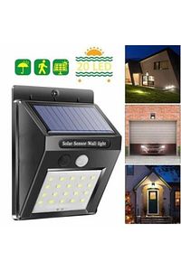 Işık Sensörlü Güneş Enerjili Solar Duvar Kapı Kamp Bahçe Lambası Fotoselli Projektör 20led Lambalı ürün fotoğrafı