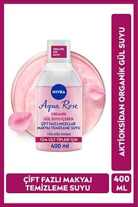 Aqua Rose Micellar Gül Suyu Çift Fazlı Makyaj Temizleme Suyu 400ml, Yüz Göz Ve Dudak, Nemlendirici ürün fotoğrafı