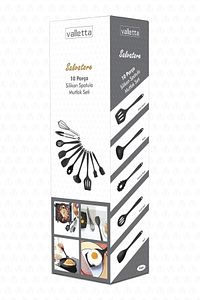 Salvatore 10 Parça Spatula Set Siyah ürün fotoğrafı