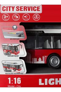 Otobüs Işıklı Sesli Kırılmaz Büyük Oyuncak Yolcu Otobüsü Metrobüs Kapılar Açılır Pil Dahil Troleybüs ürün fotoğrafı