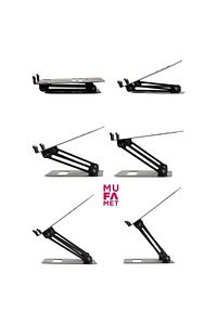 Basic 2 Tüm Modellerle Uyumlu Metal Kolay Ayarlanır Katlanabilir Ergonomik Laptop Standı Yükseltici ürün fotoğrafı