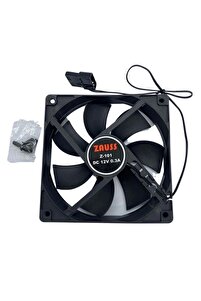 Z-101 Ultra Sessiz 12cm Kasa Fanı 120x120mm Molex Fan 0.3a 1600rpm ürün fotoğrafı