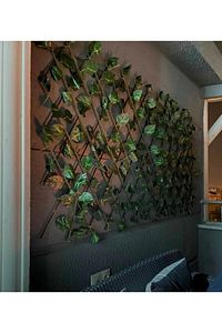 Yapay Sarmaşıklı Açılır Kapanır Akordeon Çit 3 M Çit Bahçe Balkon Çiti 3m120cm ürün fotoğrafı