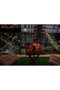 Yapay Sarmaşıklı Açılır Kapanır Akordeon Çit 3 M Çit Bahçe Balkon Çiti 3m120cm ürün fotoğrafı