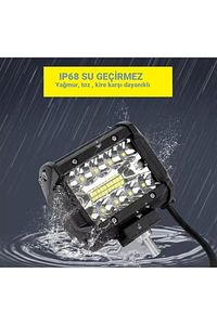 60w Kombo Aydınlatma 20 Led Metal Kasa Çalışma Lambası Off Road Motorsiklet Su Geçirmez ürün fotoğrafı