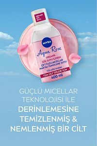 Aqua Rose Micellar Gül Suyu Çift Fazlı Makyaj Temizleme Suyu 400ml, Yüz Göz Ve Dudak, Nemlendirici ürün fotoğrafı