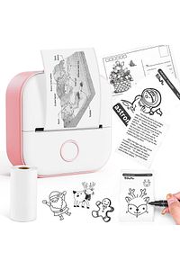 T02 Mini Taşınabilir Akıllı Cep Sticker Fotoğraf Yazıcı, Pembe, Yapay Zeka Destekli Uygulama ürün fotoğrafı