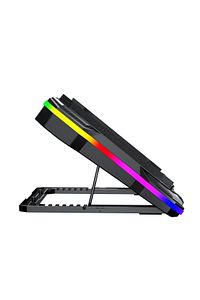 Gt100 Gaming Laptop Sogutucu 2200rpm , Rgb Işıklı , Led Display Notebook Soğutucu Stand ürün fotoğrafı