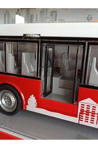 Otobüs Işıklı Sesli Kırılmaz Büyük Oyuncak Yolcu Otobüsü Metrobüs Kapılar Açılır Pil Dahil Troleybüs ürün fotoğrafı