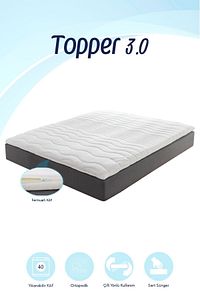 Topper 3.0 - Sert Ortopedik Yatak Pedi - Yatak Sertleştirici - Yıkanabilir Fermuarlı Kılıflı ürün fotoğrafı