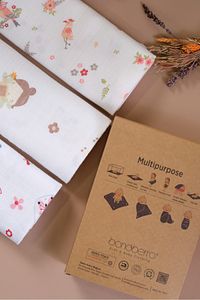 Çok Amaçlı Müslin Örtü & Battaniye 3'lü Set %100 Pamuk Oeko-teks Sertifikalı 80x80 Cm / Çk1 ürün fotoğrafı