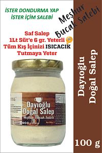 Toz Salep Meşhur Bucak Sahlebi Dayıoğlu Dondurmalık Ve Içim Salep 100 gr Salep ürün fotoğrafı