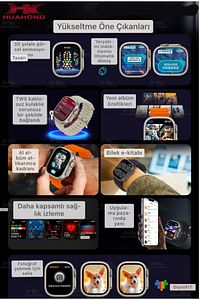 Watch 8 Ultra Akıllı Saat Hk 8 Ultra (amoled) Ekran 2.02hd Nfc Gps Yeni Amiral Gemisi 49m ürün fotoğrafı