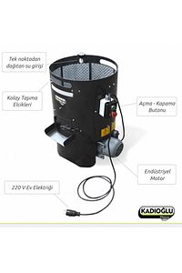 Pratiko 40 Litre Ev Tipi Rendeli Ceviz Soyma Makinesi ürün fotoğrafı