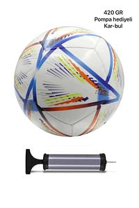 Katar Lazer Dikişli Futbol Topu Halı Saha Çim Saha Sporcu Top Pompa Dahil ürün fotoğrafı
