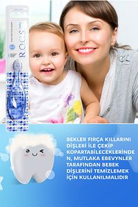 Rocs Baby 0-3 Yaş Bebek Diş Fırçası - Mavi ürün fotoğrafı