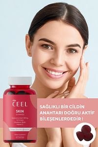 Cilt Vitamini Çiğnenebilir Vegan Gummy, Hyaluronic Acid, Vitamin C, Glutatyon, Q10, Ala, Biotin ürün fotoğrafı