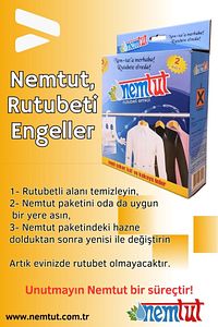 Rutubet Giderici Nem Emici Koku Küf Ve Korozyon Önleyici 1 Kutu 2 Paket 1 Kg ürün fotoğrafı