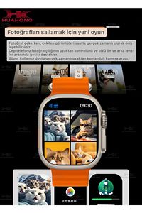 Watch 10 Serisi Hk10 Ultra 3 -a Kalite Yapay Zeka Ve Amoled Ekran Tüm Telefonlara Uyumludur ürün fotoğrafı