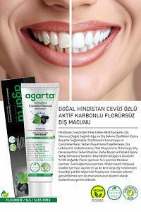 Doğal Hindistan Cevizi Özlü Aktif Karbonlu Florürsüz Diş Macunu 100 ml ürün fotoğrafı
