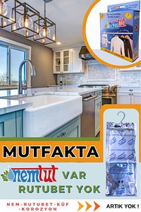 Nem Alıcı Önleyici Rutubet Küf Giderici Emici Korozyon Önleyici Koku Giderici 1 Kg 1 Kutu 2 Paket ürün fotoğrafı