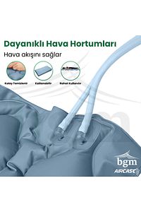 Havalı Yatak Baklava Tipi Havalı Hasta Yatağı Şişme Yatak Mavi Renk ürün fotoğrafı