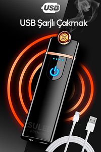 Şarjlı Çakmak USB Şarjlı Pro Serisi Kamp Çakmağı Rüzgardan Etkilenmez ürün fotoğrafı