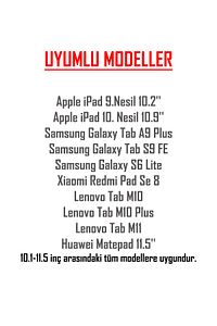 10.1/10.2/10.9/11/11.5 inç Uyumlu Apple-Samsung-Huawei-Lenovo-Xiaomi-Honor Tablet Kılıfı Çantası ürün fotoğrafı