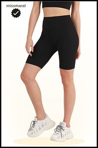 Kadın Siyah Yüksek Bel Toparlayıcı Tayt Kısa Spor Şort Deniz > Havuz > Spor Biker Shorts 1070 ürün fotoğrafı