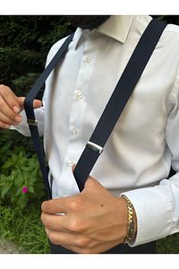 Siyah Salopet Pantalon Askısı ürün fotoğrafı