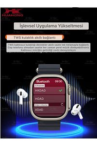 Watch Series 10 Tüm Telefonlara Uyumlu Amoled Ekran 49mm Chatgpt Tüm Bildirimler Aktif ürün fotoğrafı