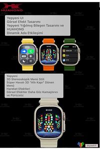 Watch 10 Serisi Hk10 Ultra 3 -a Kalite Yapay Zeka Ve Amoled Ekran Tüm Telefonlara Uyumludur ürün fotoğrafı