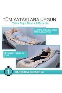 M6000 HAVALI YATAK SİSTEMİ (YATAK YARASINA KARŞI ETKİLİ & 2 YIL GARANTİLİ & 130KG TAŞIMA KAPASİTELİ) ürün fotoğrafı