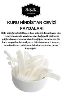 Hindistan Cevizi Kurusu 200gr 1.kalite(DİLİMLENMİŞ) ürün fotoğrafı