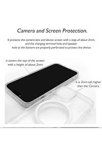 İphone 15 Pro Max Uyumlu Kılıf Magsafe Wireless Kablosuz Şarj Destekli Sert Şeffaf Darbe Emici Kapak ürün fotoğrafı