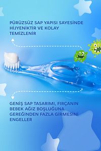 Rocs Baby 0-3 Yaş Bebek Diş Fırçası - Mavi ürün fotoğrafı