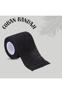 Siyah Renk Coban Bandajı Elastik Kendinden Yapışkanlı Coban Bandajı Yüksek Kalite ( 5 Cm*4,5m ) ürün fotoğrafı