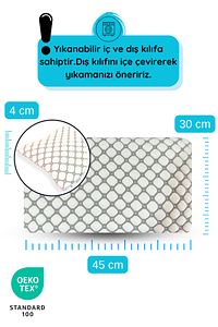 Iceberg Terletmeyen Bebek Yastığı, 3D Yüzey Serinletici Yumuşak Bebek Yastığı ürün fotoğrafı