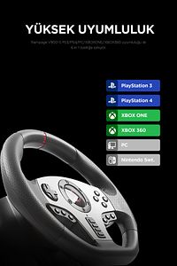 V900-s Ps3/ps4/pc/xboxone/xbox360 Uyumlu 6ın1 Pedallı Gaming Oyuncu Direksiyonu Direksiyon Seti ürün fotoğrafı