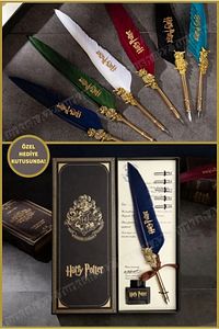 Harry Potter Kuş Tüyü 5 Kalem Li Divit Hokka Kalem Seti Mürekkep Sevgiliye Arkadaşa Hediye Özel ürün fotoğrafı