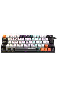 Parley Beyaz/siyah Rainbow Aydınlatmalı Türkçe Q Red Switch Mekanik Kablolu Gaming Oyuncu Klavyesi ürün fotoğrafı