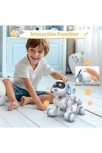 Uzaktan Kumandalı Şarjlı  Çok Fonksiyonlu Eğitici ve Öğretici İnteraktif Akıllı Robot Köpek ürün fotoğrafı