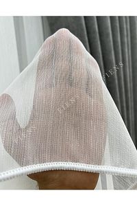Simli Bambu Şantuklu Ağır Gramajlı 1/3 Kat Sık Pileli Her Odaya Uygun Tül Perde Ütü Istemez ürün fotoğrafı