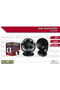 Araç Içi Fan Oto Vantilatör 24 Volt Tek Başlı 4inç ürün fotoğrafı