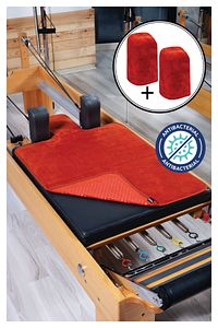 Antibakteriyel Kiremit Rengi Pilates Reformer Havlusu Omuzluk Kılıfı, Kaydırmaz Reformer Mat Towel ürün fotoğrafı
