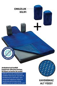 Antibakteriyel Lacivert Pilates Reformer Havlusu Omuzluk Kılıfı, Kaydırmaz Reformer Towel ürün fotoğrafı