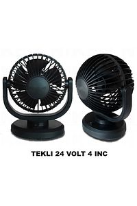 Araç Içi Fan Oto Vantilatör 24 Volt Tek Başlı 4inç ürün fotoğrafı